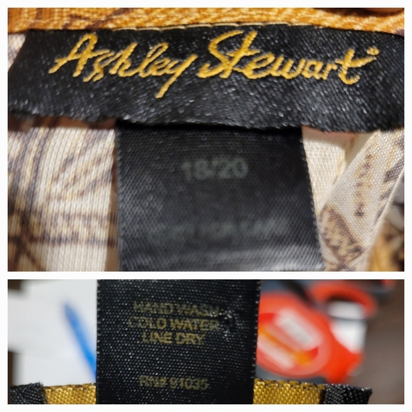 Ashley Stewart Sheer Animal Abstract Ethnic Print Crop Midriff Tie Blouse - Picture 4 of 4